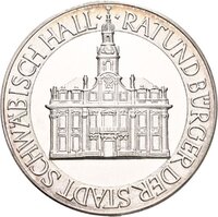 Silberabschlag der Stadt- bzw. Rathausmedaille aus Schwäbisch Hall, o. J. (ab 1969)