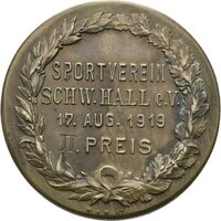 Preismedaille des Sportvereins Schwäbisch Hall, 1919
