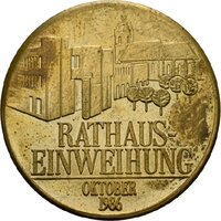 Medaille auf die Rathauseinweihung der Stadt Fellbach am 4. Oktober 1986