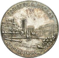 Medaille auf die Stadterhebung von Freiberg a. N. am 1. Januar 1982