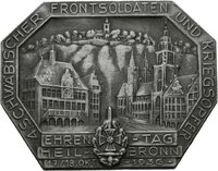 Ansteckabzeichen auf den 4. Schwäbischen Soldaten- und Kriegsopferehrentag Heilbronn 1936