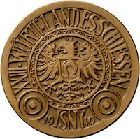 Medaille auf das 23. Württembergische Landesschießen in Isny, 1910
