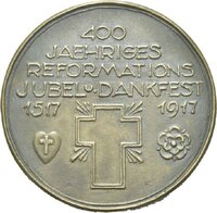Medaille von Alfons Feuerle auf das 400-jährige Reformationsjubiläum