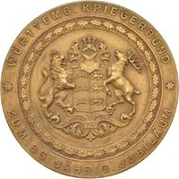 Medaille zum 25-jährigen Bestehen des Württembergischen Kriegerbunds 1902