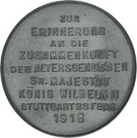Medaille auf die Zusammenkunft der Altersgenossen von König Wilhelm II. 1918