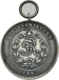 Schießmedaille 1895 von Mayer & Wilhelm