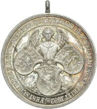Medaille auf das Festschießen der Stuttgarter Schützengilde zum Regierungsantritt Wilhelms II. 1892