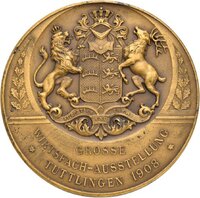 Medaille auf die große Wirtsfachausstellung in Tuttlingen 1908