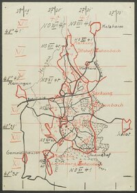 2 Fragebogen und Karte Eschenbach, OA Göppingen