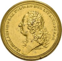 Medaille Stanislaus I. von Polen, Herzog von Lothringen auf die Errichtung eines Denkmals zu Ehren seines Schwiegersohns Ludwig XV. von Frankreich