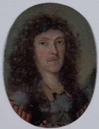 Bildnis eines jungen Mannes mit brauner Haarperücke