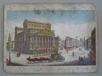 Guckkastenbild der Reihe "Augsburger Folge" mit Ansicht des Mansion House in London, dem Amtssitz des Lord Mayor of London