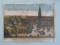 Guckkastenbild der Reihe "Augsburger Folge" mit Ansicht des Markusplatzes in Venedig