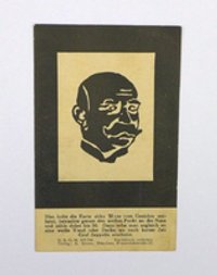 Postkarte mit einem Porträt des Grafen Zeppelin