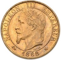 5 Centimes des Kaisers Napoleon III.