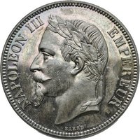 5 Silberfrancs des Kaisers Napoleon III.