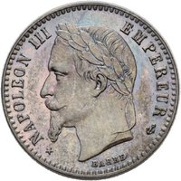 50 Centimes des Kaisers Napoleon III.