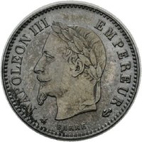 20 Centimes des Kaisers Napoleon III.