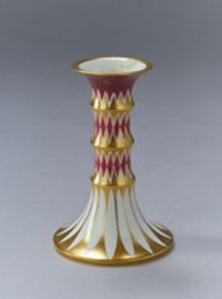 Vase in Standleuchterform aus Serapis Fayence