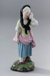 Porzellanfigur eines weinenden Mädchens