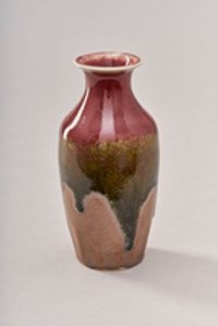 Vase mit Überlaufglasur