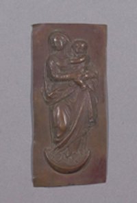 Kupferrelief mit Darstellung der Madonna mit Kind