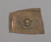 Kupferrelief mit einem geflügelten Engelskopf