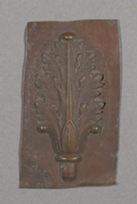 Kupferrelief mit Darstellung eines Akanthusblattes