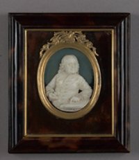 Brustbild eines Mannes in elliptischen Louis XVI-Rähmchen