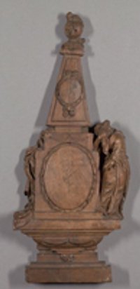 Geschnitztes Modell eines Louis XVI-Grabdenkmals