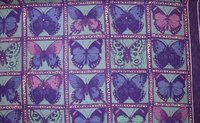 Dekorationsstoff 'Fjäril' mit Schmetterlingen