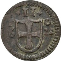 Einseitige Zweipfennigmünze des Deutschen Ordens (Kippermünze), 1622