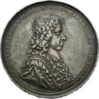 Medaille auf die Inthronisation Joseph Clemens von Bayern als Kölner Erzbischof und die Vertreibung der Franzosen, 1689