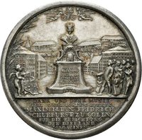 Medaille auf die Hilfe des Kölner Kurfürsten Maximilian Friedrich von Königsegg-Rothenfels während der Hungersnot in Bonn, 1771