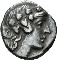 Didrachme aus Korkyra (Illyrien) mit Darstellung des Dionysos