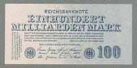 Reichsbanknote Berlin 100 Milliarden Mark 1923