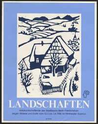 Ausstellungswerbung: "Landschaften" vom 10. März bis zum 03. April 1988