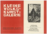 Ausstellungswerbung: "Zu Gast im Studio. Zirkel für bildende Kunst des Kreiskulturhauses Prater" vom 08. bis zum 25. Februar 1977