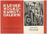 Ausstellungswerbung: "Collagen und Montagen“ vom 07. Februar bis zum 02. März 1978
