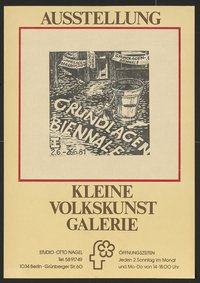 Ausstellungswerbung: "Grundlagenbiennale I" von 02.06. bis 26.06.1981