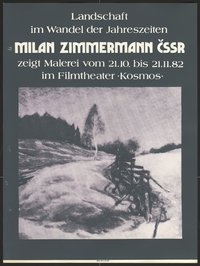 Ausstellungswerbung: "Milan Zimmermann CSSR. Landschaft im Wandel der Jahreszeiten" vom 21. Oktober bis zum 21. November 1982