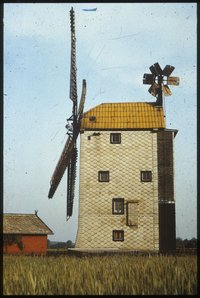 Mühlen in Brandenburg, Scheunenwindmühle in Saalow von 1991