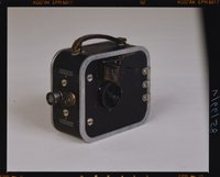 Objektbild für Katalog "Lebende Bilder. Eine Technikgeschichte des Films", 17,5-mm-Filmkamera "Coco" von Linhof, München 1921