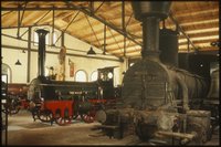 Dampflokomotiven "Die Pfalz" und "Beuth" im Lokschuppen