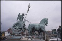 Wiederaufbau der Quadriga auf dem Brandenburger Tor