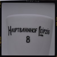 Geschirr von Mitropa mit Aufdruck "Hauptbahnhof Leipzig"