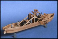 Vollmodell des französischen Dampf-Versuchsbootes von Robert Fulton, 1804, Maßstab 1:50
