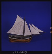 Vollmodell der deutschen Yacht "Familie Dade", 1875, Maßstab 1:18 (Sonderausstellung "Aufgetaucht", 1996)
