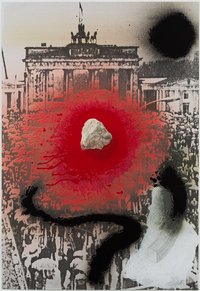 Wolf Vostell: Wer ohne Sünde ist, erhebe den ersten Stein, 1990