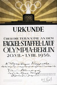 Fackellauf XI. Olympische Sommerspiele Berlin 1936